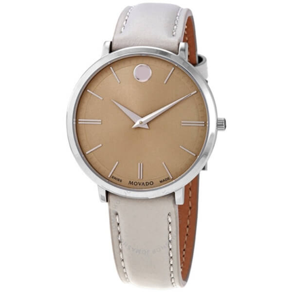 Ultra Slim Beige Dial Ladies Watch